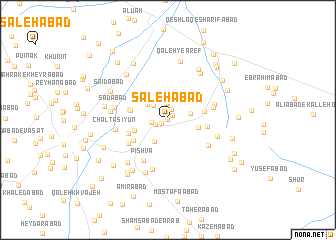 map of Şāleḩābād