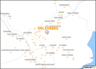 map of Şāleḩābād