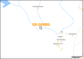 map of Şāleḩābād