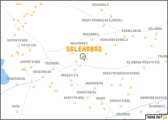 map of Sāleḩābād