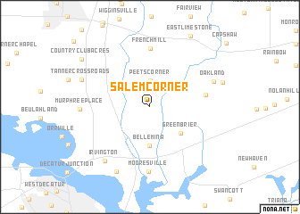 map of Salem Corner