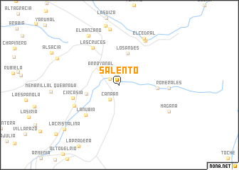 map of Salento