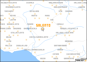 map of Salento