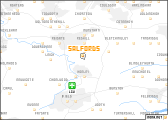 map of Salfords