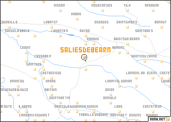 map of Salies-de-Béarn