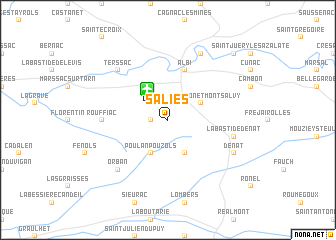 map of Saliès