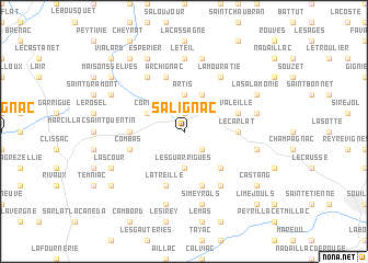 map of Salignac