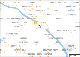 map of Saligny