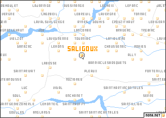 map of Saligoux