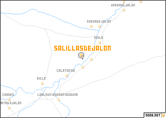 map of Salillas de Jalón