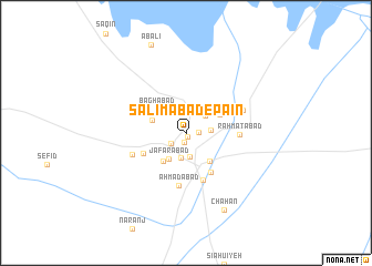 map of Salīmābād-e Pā\