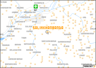 map of Salim Khān Bānda