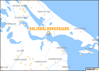 map of Salinas Las Perdidas