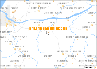 map of Salines de Briscous