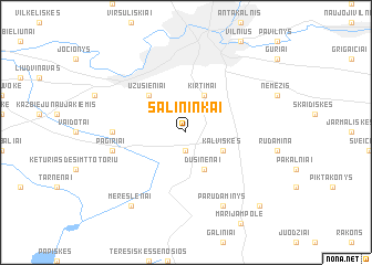 map of Salininkai