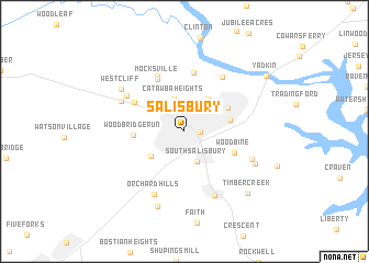 map of Salisbury