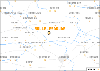 map of Sallèles-dʼAude