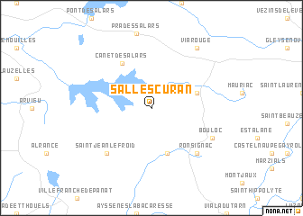 map of Salles-Curan