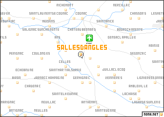 map of Salles-dʼAngles