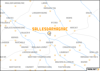 map of Salles-dʼArmagnac