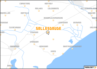 map of Salles-dʼAude