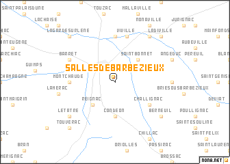 map of Salles-de-Barbezieux