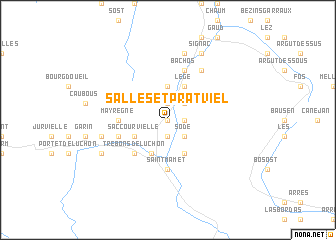 map of Salles-et-Pratviel