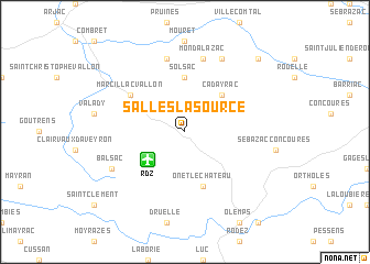 map of Salles-la-Source