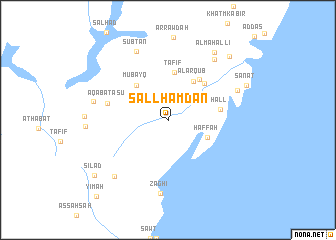 map of Sall Ḩamdān