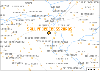 map of Sallyford Cross Roads