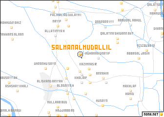 map of Salmān al Mudallil