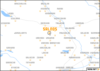 map of Šalnos