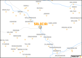 map of Saločiai