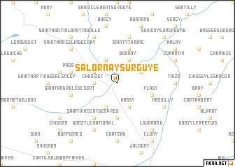 map of Salornay-sur-Guye
