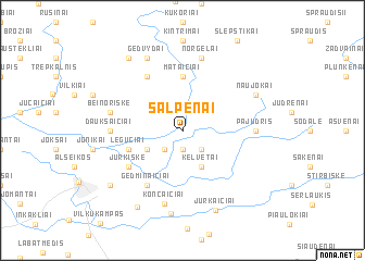 map of Šalpėnai