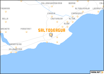map of Salto de Agua