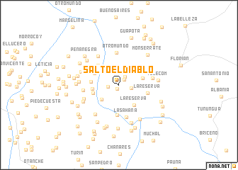 map of Salto El Diablo