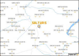 map of Šaltupis