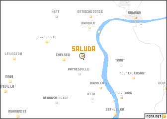 map of Saluda