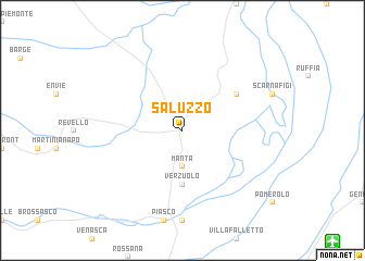 map of Saluzzo