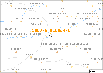 map of Salvagnac-Cajarc