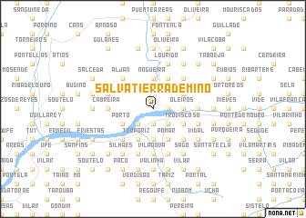 map of Salvatierra de Miño