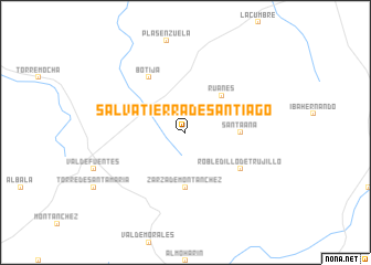 map of Salvatierra de Santiago