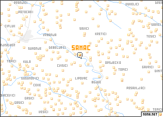 map of Šamac