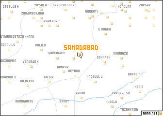 map of Şamadābād