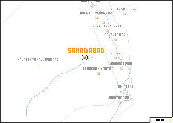 map of Şamadābād