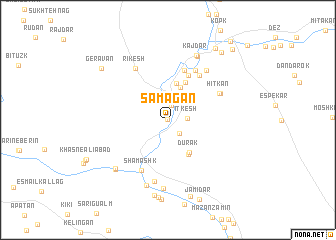 map of Sāmagān