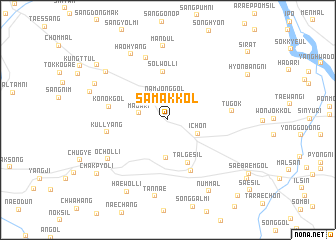 map of Samak-kol