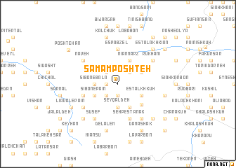 map of Samām Poshteh