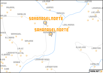 map of Samaná del Norte